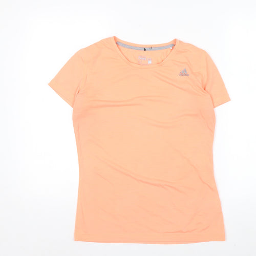 Adidas Womens Orange Climalite Prime Tee M Moisture Wicking T-Shirt