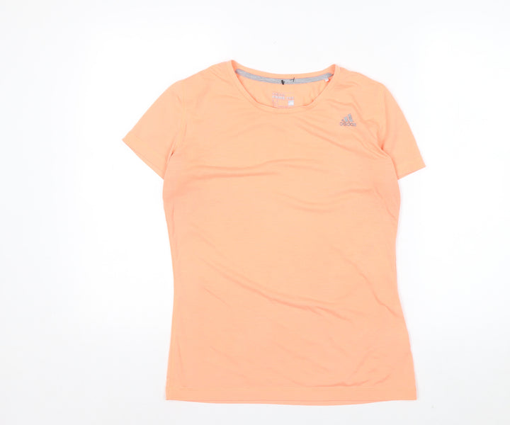 Adidas Womens Orange Climalite Prime Tee M Moisture Wicking T-Shirt
