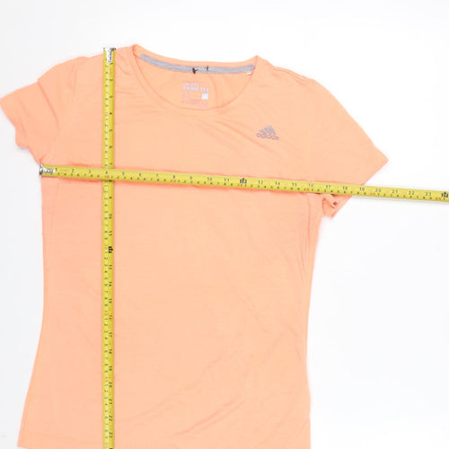 Adidas Womens Orange Climalite Prime Tee M Moisture Wicking T-Shirt