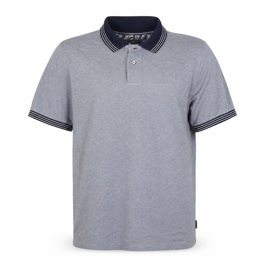 Ted Baker Men's Grey Polo Shirt Size L Modal Blend Short Sleeve