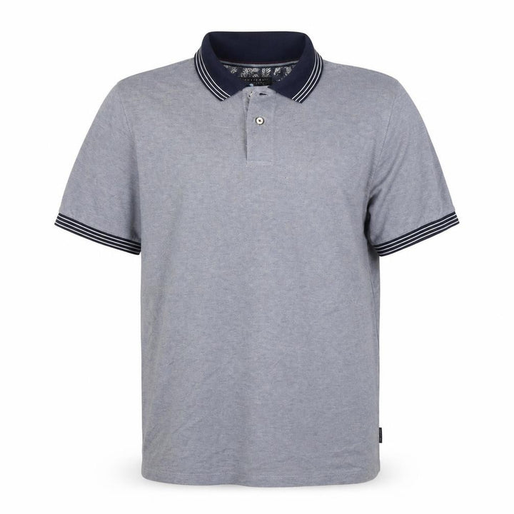 Ted Baker Men's Grey Polo Shirt Size L Modal Blend Short Sleeve