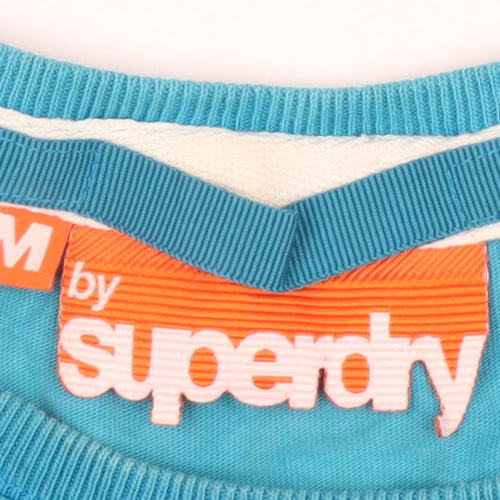Superdry Men's Blue Crew Neck Graphic Print T-Shirt Size M
