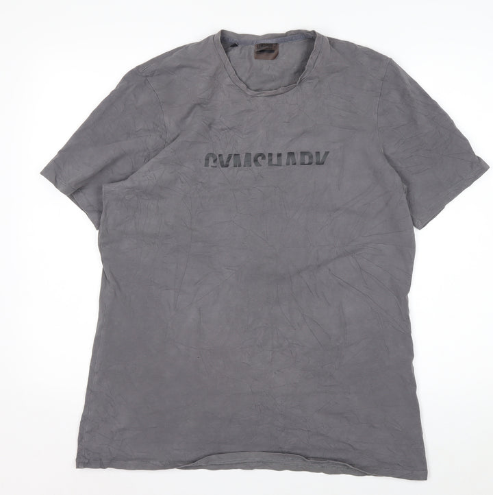 Gymshark Mens Grey XL Athletic Fit Short Sleeve Crew Neck T-Shirt