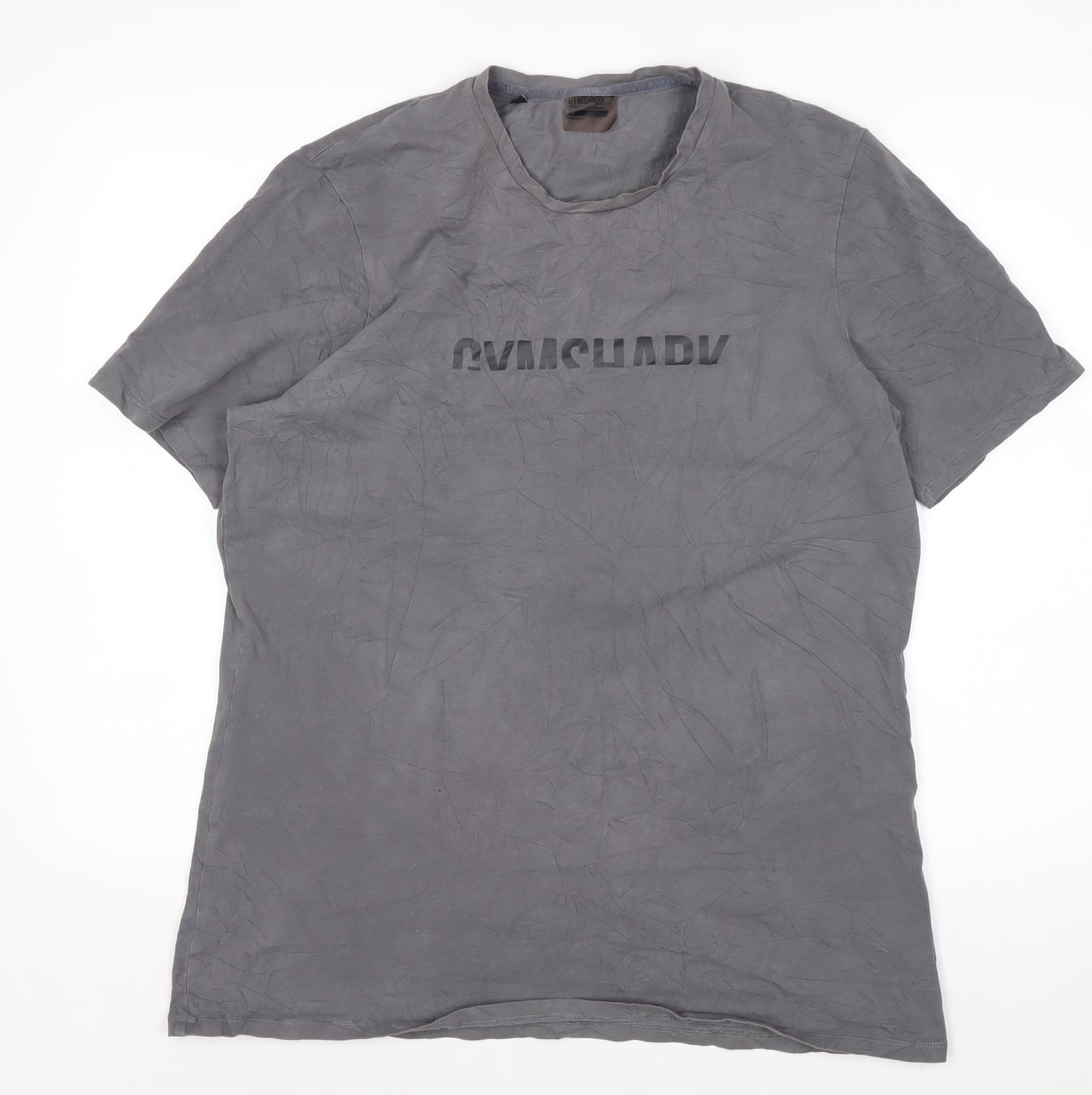Gymshark Mens Grey XL Athletic Fit Short Sleeve Crew Neck T-Shirt