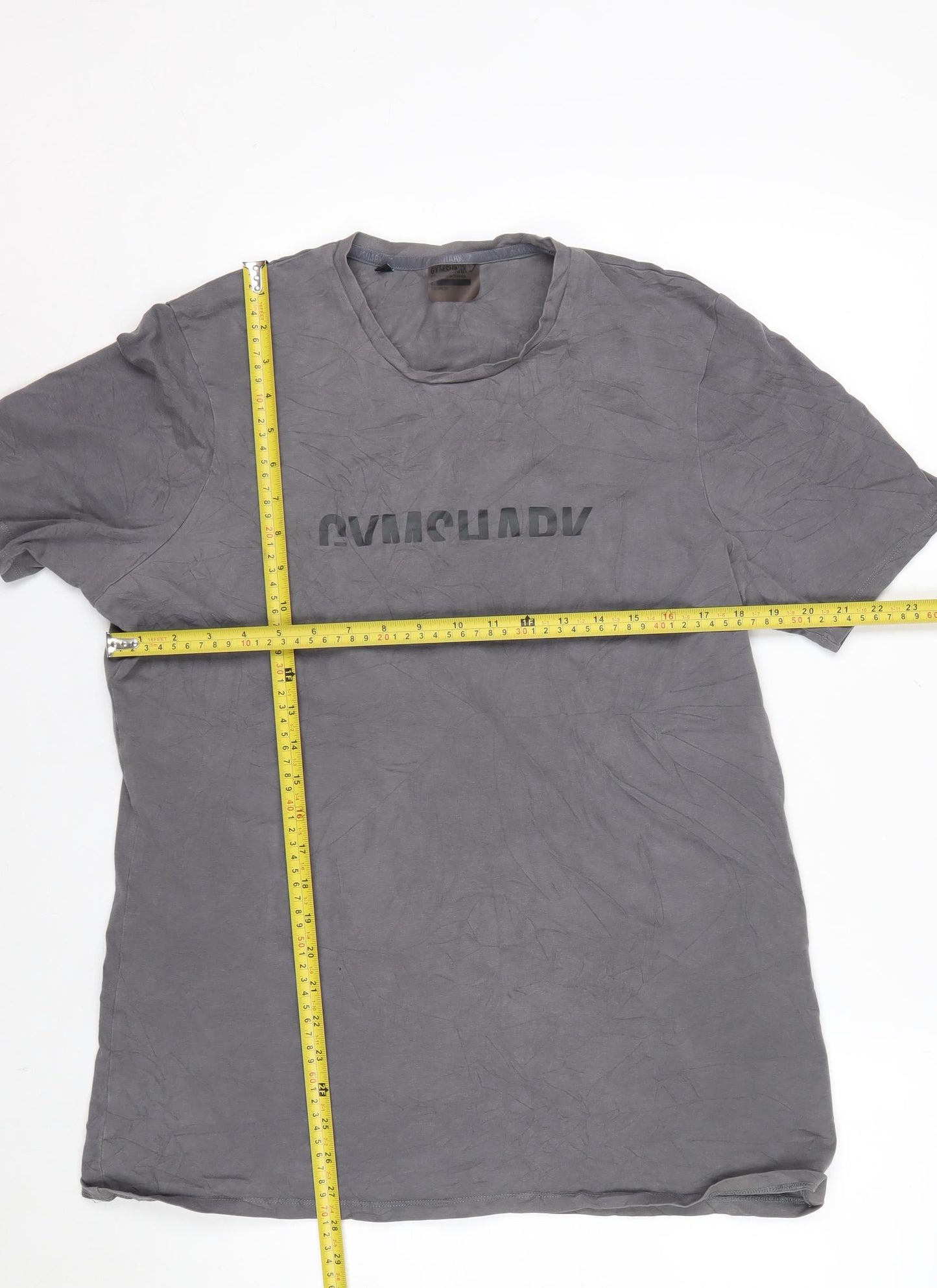 Gymshark Mens Grey XL Athletic Fit Short Sleeve Crew Neck T-Shirt