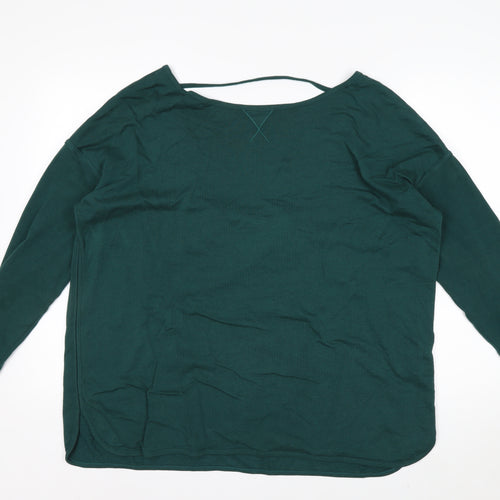 Sweaty Betty Women Green XL Pullover Sweatshirt Long Sleeve Relaxed Fit