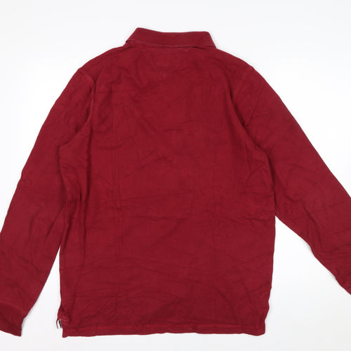 Tommy Hilfiger Denim Men’s Red Long Sleeve Polo Shirt XL