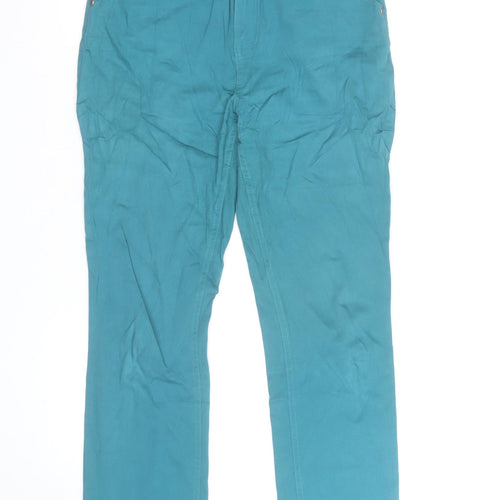 Papaya Women’s Teal Chino Trousers Size 14 Cotton Blend