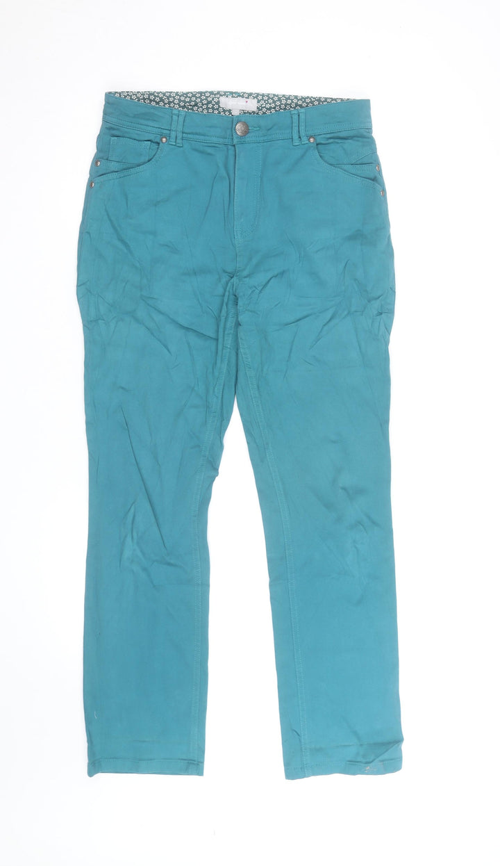 Papaya Women’s Teal Chino Trousers Size 14 Cotton Blend