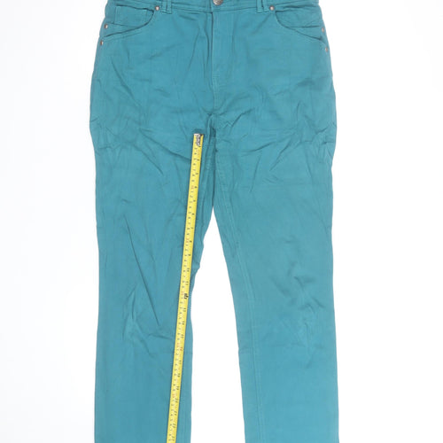 Papaya Women’s Teal Chino Trousers Size 14 Cotton Blend