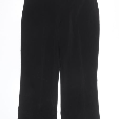 Wallis Women Black Size 12 Wide-Leg Classic Trousers