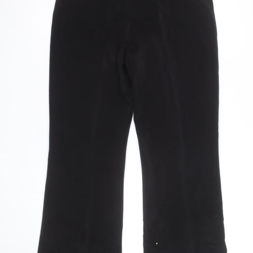 Wallis Women Black Size 12 Wide-Leg Classic Trousers