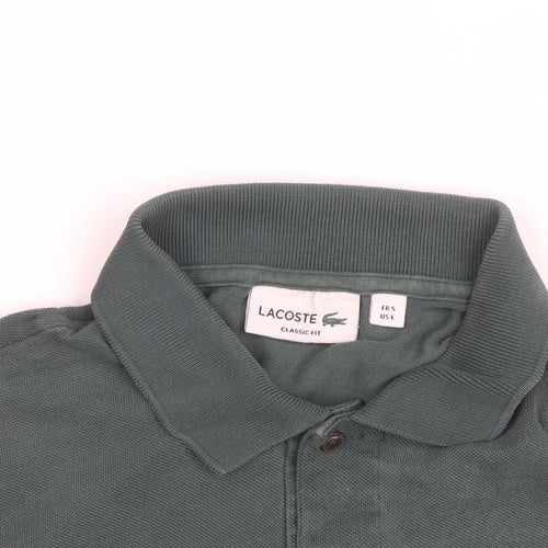 Lacoste Men's Green Classic Fit Cotton Polo Shirt Size L