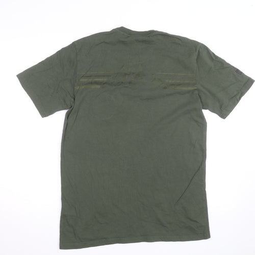 Superdry Men’s Green Army Themed Crew Neck Cotton T-Shirt Size S