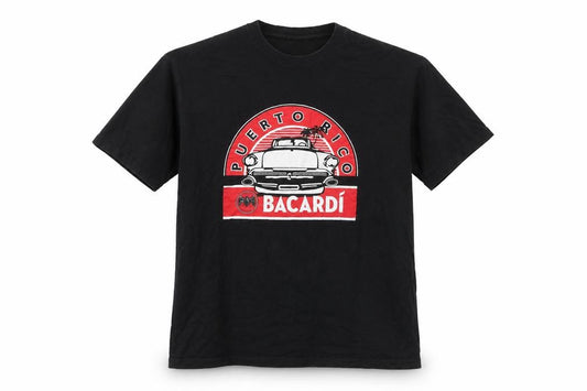 Bacardí Puerto Rico Men's Black Cotton Graphic T-Shirt Size L