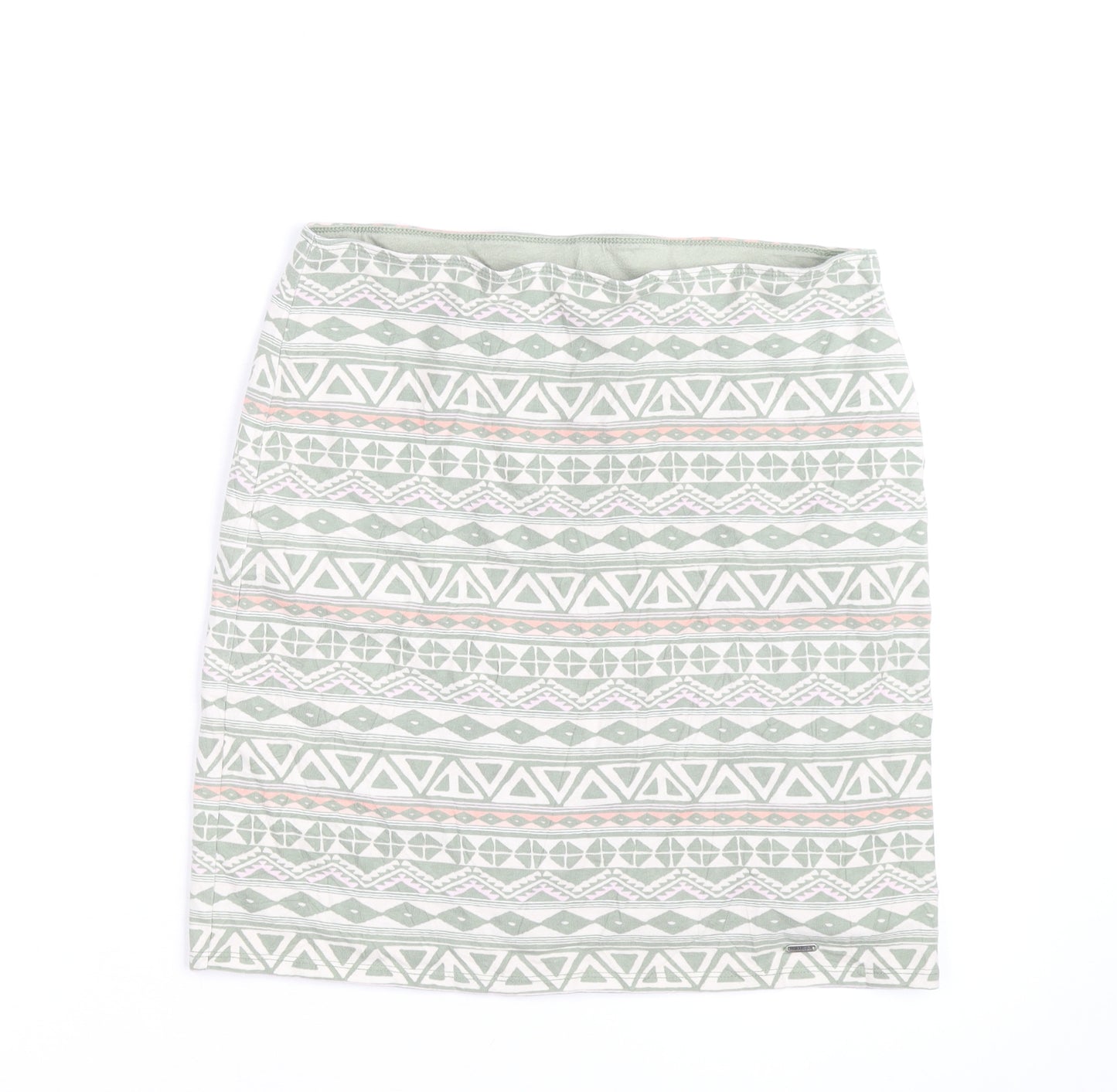 Hollister Womens Green Aztec Stretch Jersey Pencil Skirt L