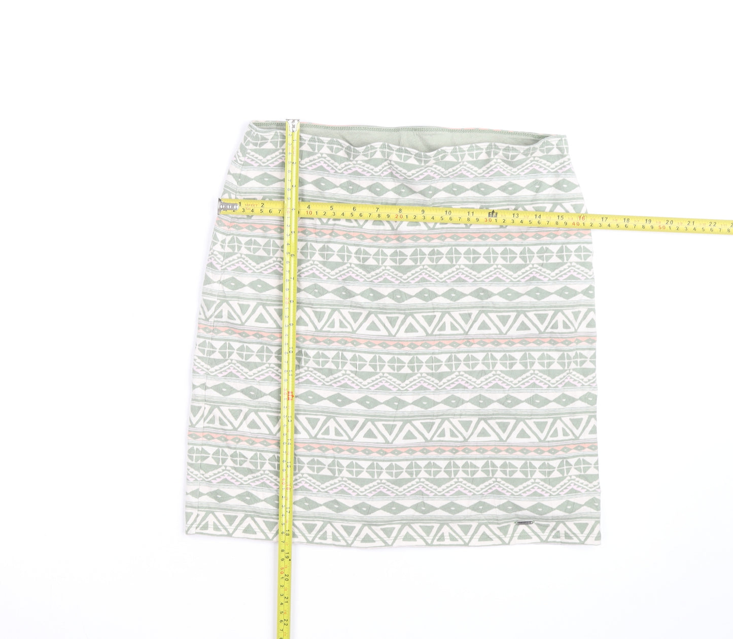 Hollister Womens Green Aztec Stretch Jersey Pencil Skirt L