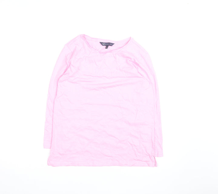 Crew Clothing Women’s Pink Long Sleeve Cotton T-Shirt Size 10