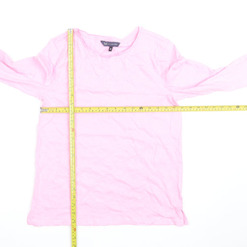 Crew Clothing Women’s Pink Long Sleeve Cotton T-Shirt Size 10