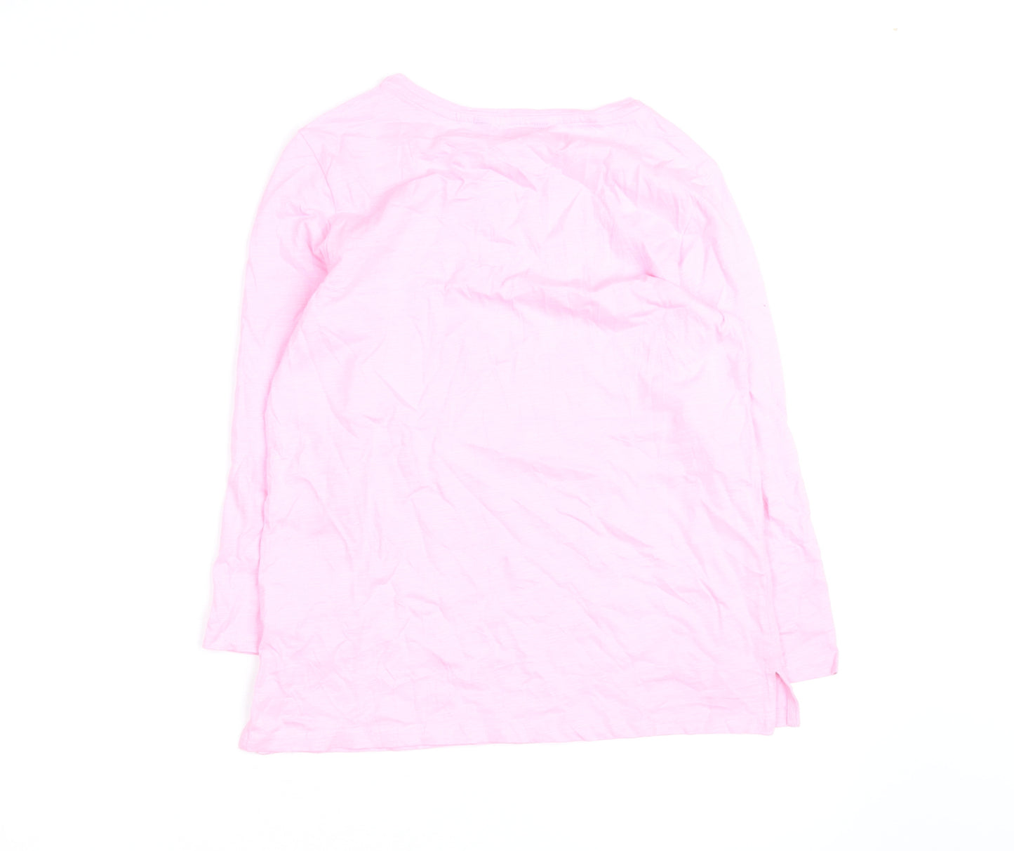 Crew Clothing Women’s Pink Long Sleeve Cotton T-Shirt Size 10