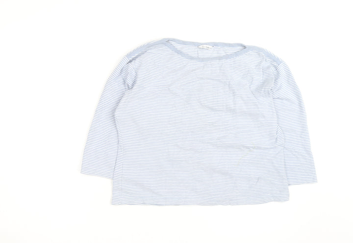 Berkert Women Blue Striped Cotton Long Sleeve Pullover Jumper Size 16