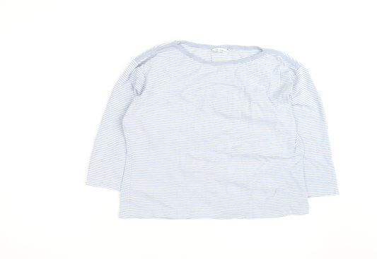 Berkert Women Blue Striped Cotton Long Sleeve Pullover Jumper Size 16