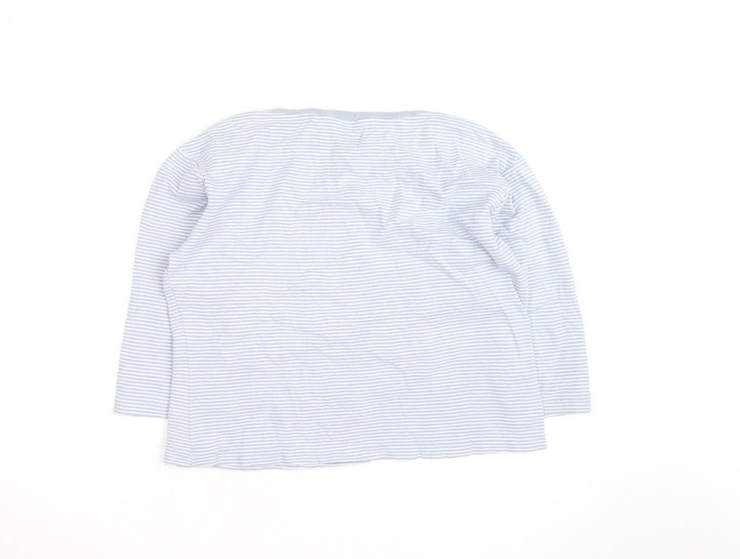 Berkert Women Blue Striped Cotton Long Sleeve Pullover Jumper Size 16