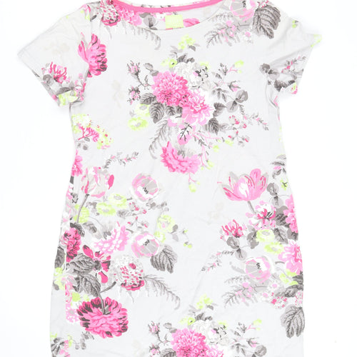 Joules Women’s Multicoloured Floral Cotton T-Shirt Dress Size 10