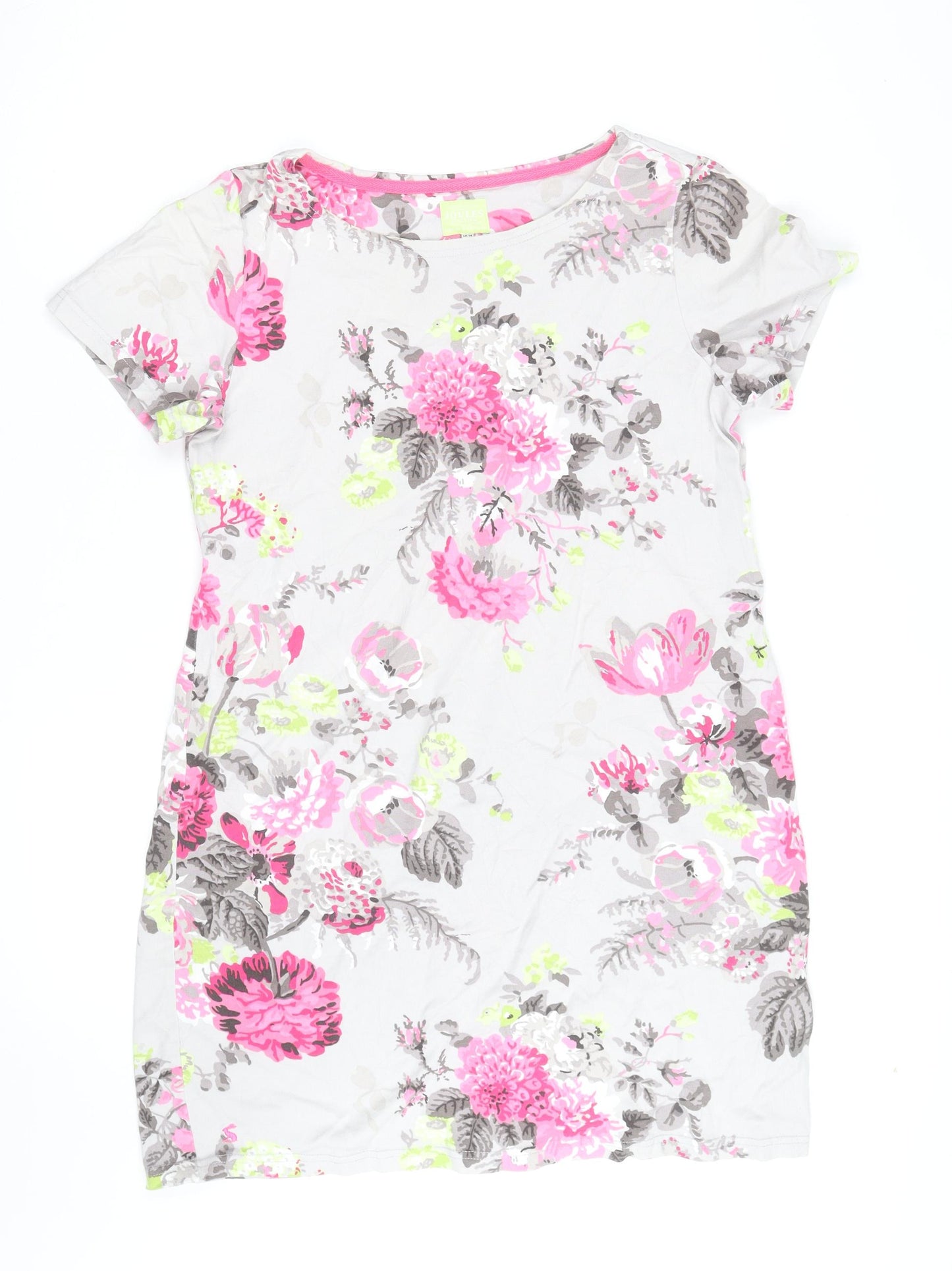 Joules Women’s Multicoloured Floral Cotton T-Shirt Dress Size 10