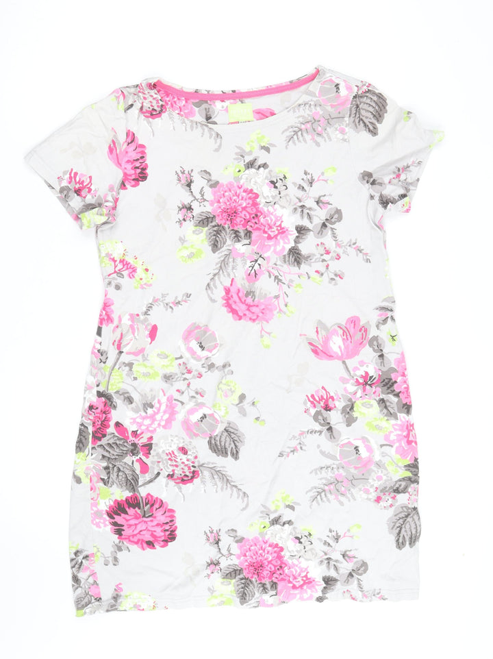 Joules Women’s Multicoloured Floral Cotton T-Shirt Dress Size 10