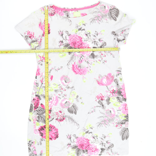 Joules Women’s Multicoloured Floral Cotton T-Shirt Dress Size 10