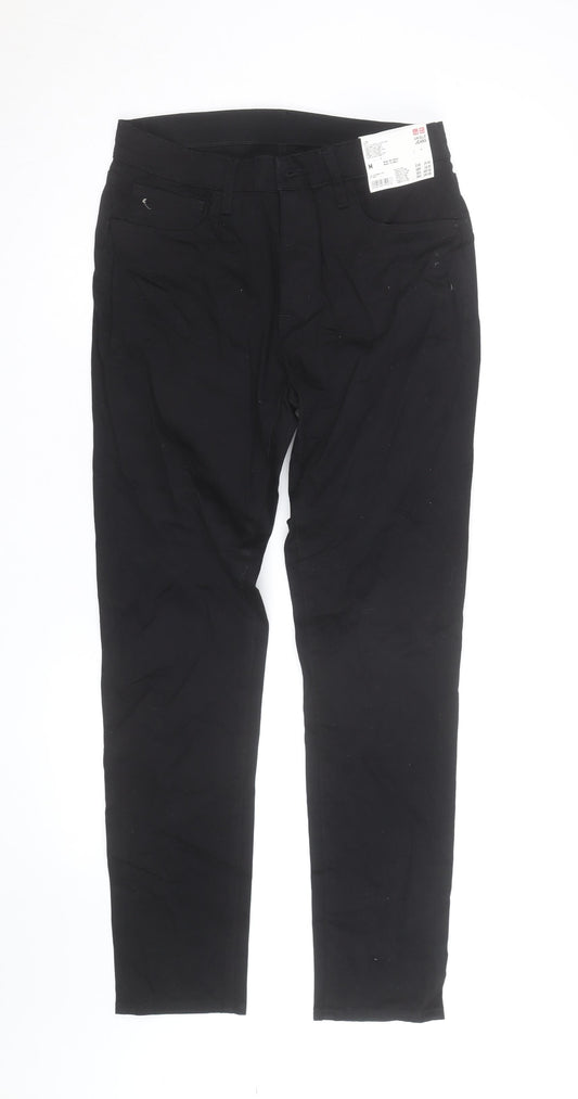 Uniqlo Men Black Slim Jeans Trousers Size M Cotton Blend