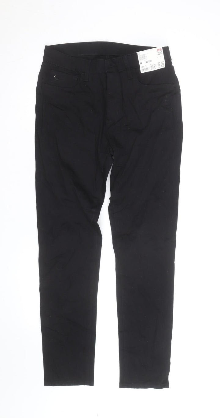 Uniqlo Men Black Slim Jeans Trousers Size M Cotton Blend