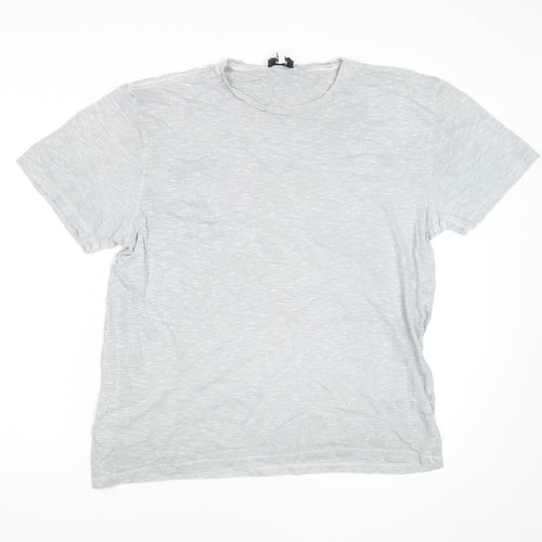 Reiss Men's Grey XL Crew Neck Cotton Short Sleeve T-Shirt