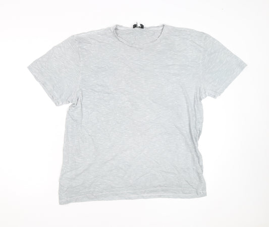 Reiss Men's Grey XL Crew Neck Cotton Short Sleeve T-Shirt