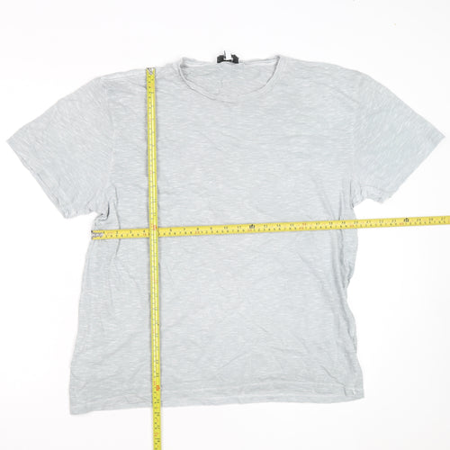 Reiss Men's Grey XL Crew Neck Cotton Short Sleeve T-Shirt