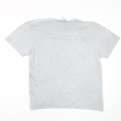 Reiss Men's Grey XL Crew Neck Cotton Short Sleeve T-Shirt