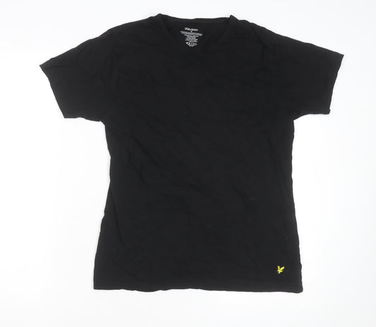 Lyle & Scott Men's Black Crew Neck Regular Fit Cotton T-Shirt M