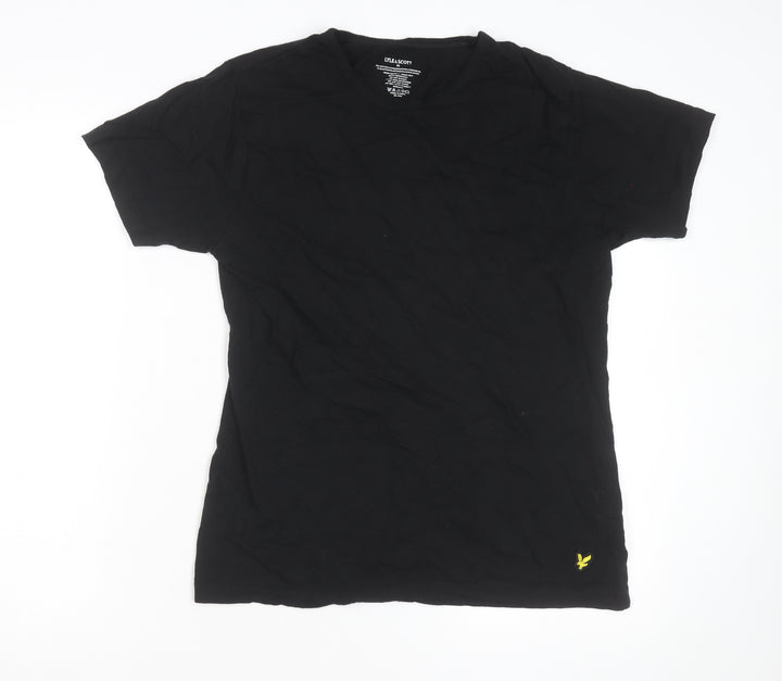 Lyle & Scott Men's Black Crew Neck Regular Fit Cotton T-Shirt M