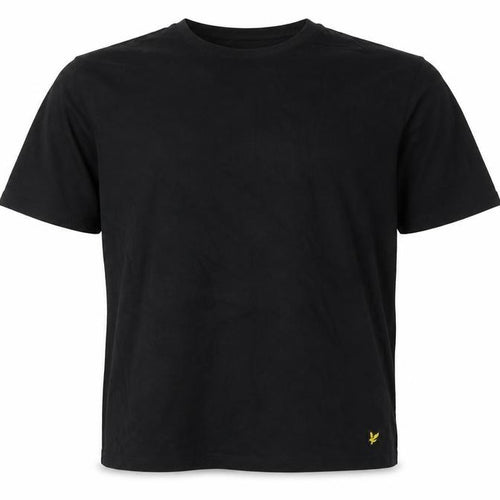 Lyle & Scott Men's Black Crew Neck Regular Fit Cotton T-Shirt M