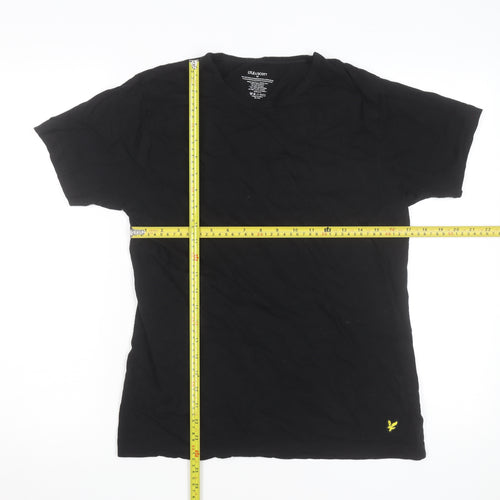 Lyle & Scott Men's Black Crew Neck Regular Fit Cotton T-Shirt M