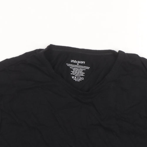 Lyle & Scott Men's Black Crew Neck Regular Fit Cotton T-Shirt M