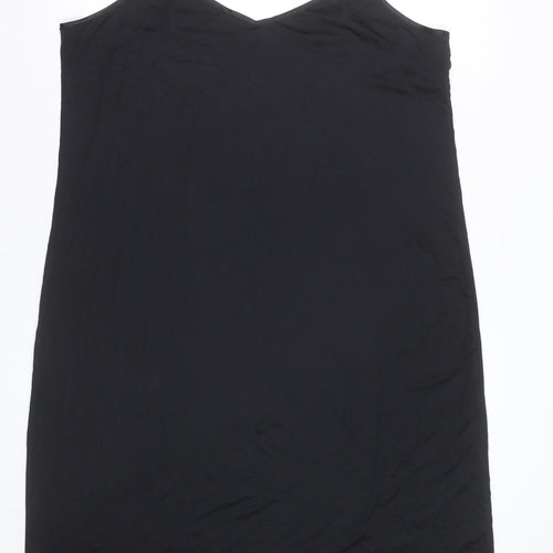 Marks and Spencer Women’s Black Slip Dress Size 12 Satin V-Neck