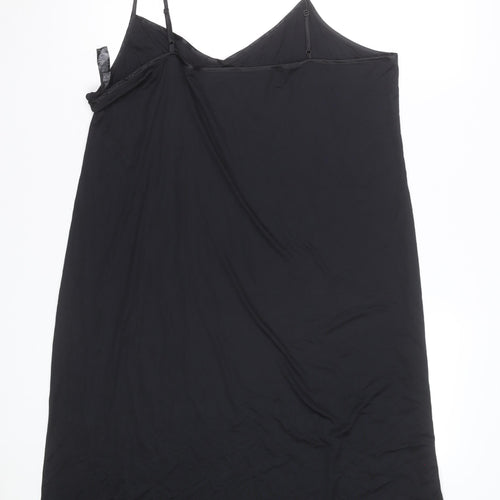 Marks and Spencer Women’s Black Slip Dress Size 12 Satin V-Neck