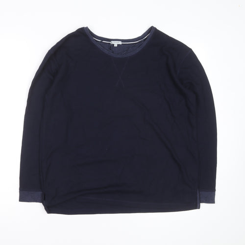 Jigsaw Men's Blue Cotton Modal Crew Neck Pullover Jumper M