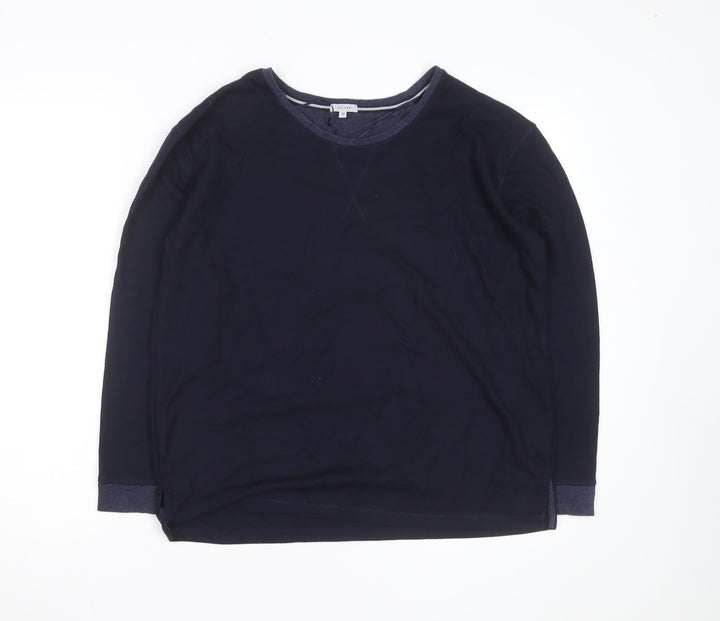 Jigsaw Men's Blue Cotton Modal Crew Neck Pullover Jumper M
