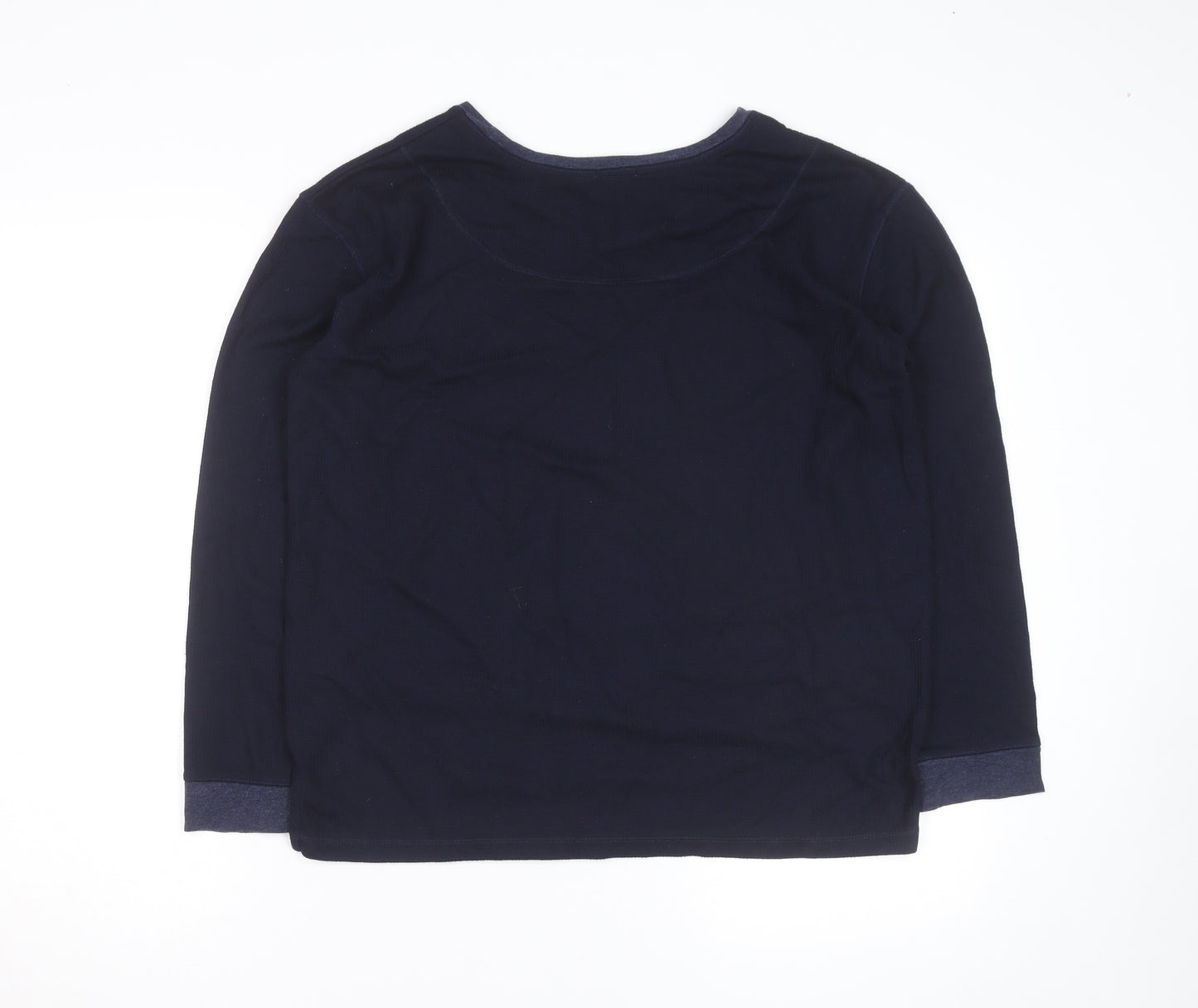 Jigsaw Men's Blue Cotton Modal Crew Neck Pullover Jumper M