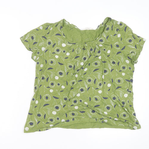 Seasalt Cornwall Women’s Green Floral Viscose Tunic Blouse Size 12