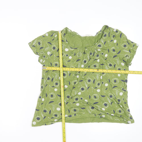 Seasalt Cornwall Women’s Green Floral Viscose Tunic Blouse Size 12