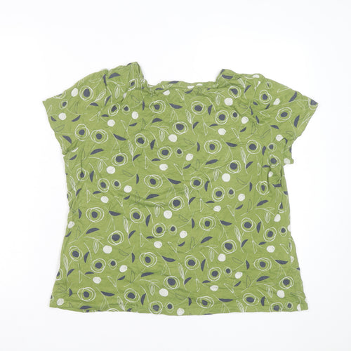 Seasalt Cornwall Women’s Green Floral Viscose Tunic Blouse Size 12